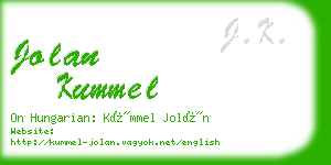 jolan kummel business card